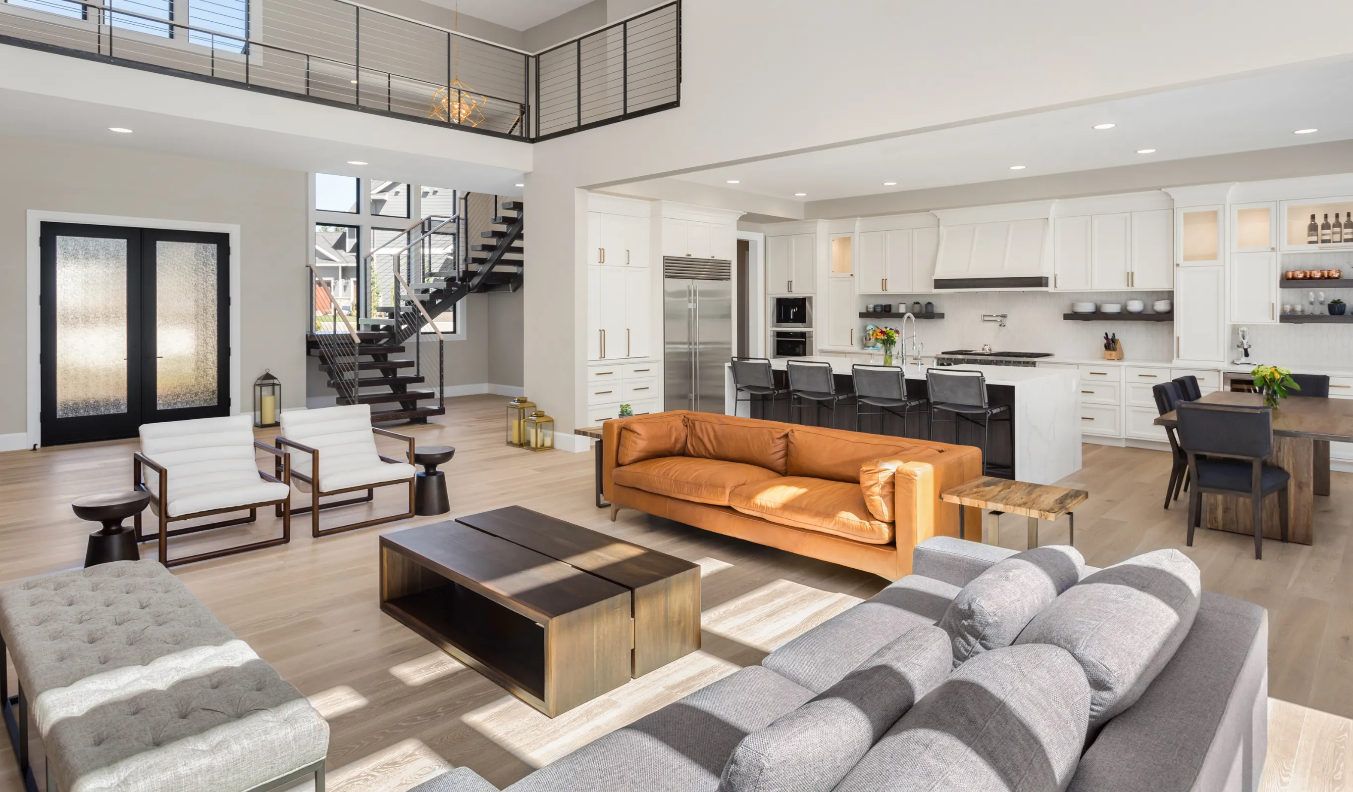 After view of a Los Angeles home remodeling project with open concept luxury interior design, updated finishes, and improved living space