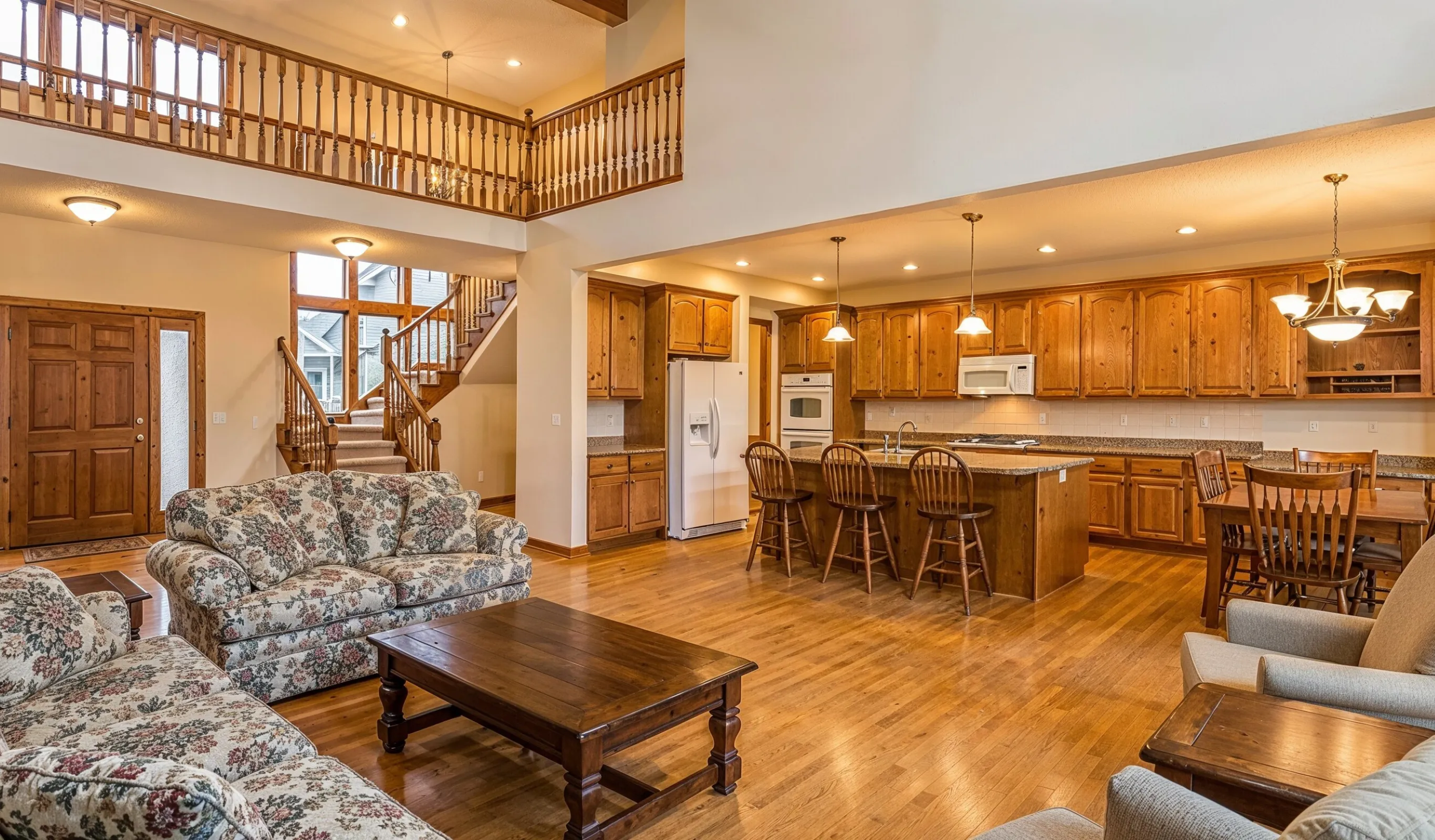 Before view of an outdated traditional Los Angeles home interior before open concept remodeling and layout improvements