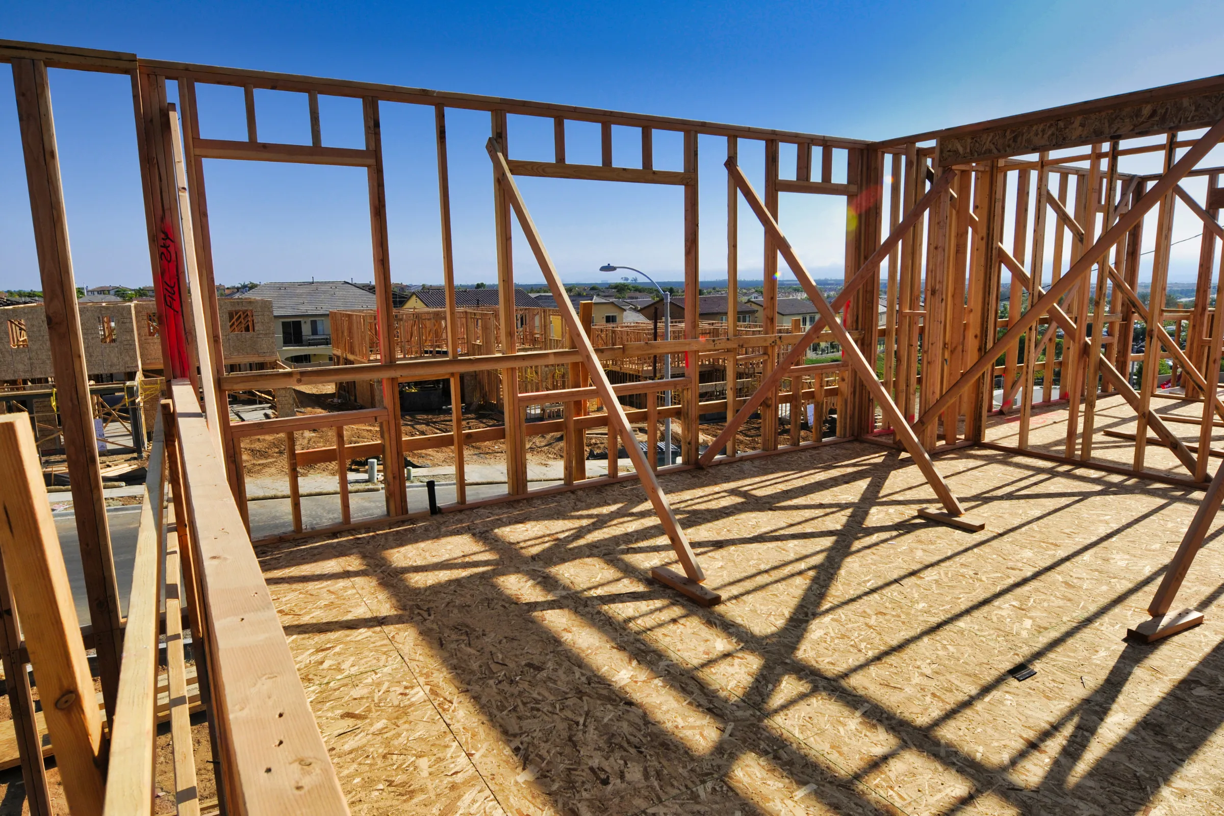 General contractor in Los Angeles managing residential framing and interior construction planning